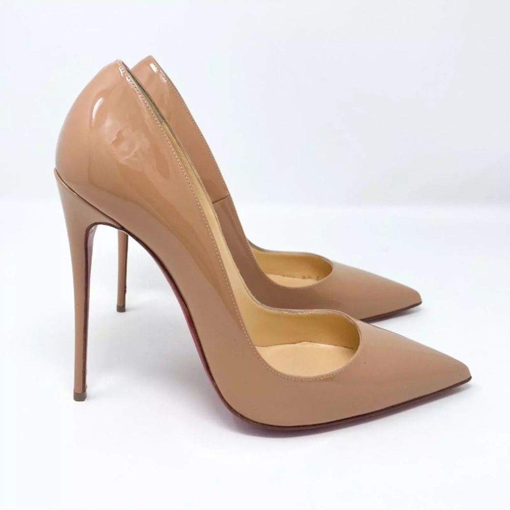 Christian Louboutin SO KATE 41 9.5 /10 Nude 120  with Box Heels Choo Beige